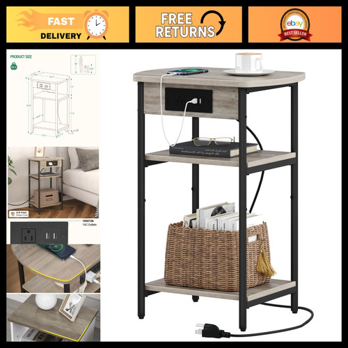 Tier side table with - side,
