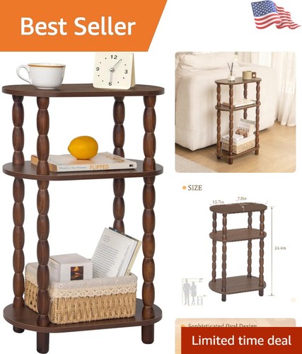 Tier narrow end table with - table,